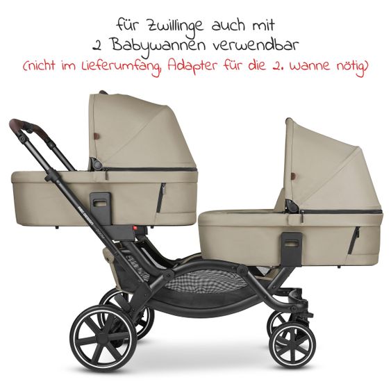 ABC Design Geschwisterwagen & Zwillingskinderwagen Zoom inkl. 2 Sportsitzen - Classic Edition - Reed