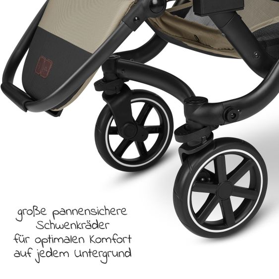 ABC Design Geschwisterwagen & Zwillingskinderwagen Zoom inkl. 2 Sportsitzen - Classic Edition - Reed