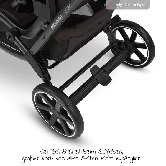 ABC Design Sibling baby carriage & twin baby carriage Zoom incl. 2 sports seats and 2x seat wedge - Pine