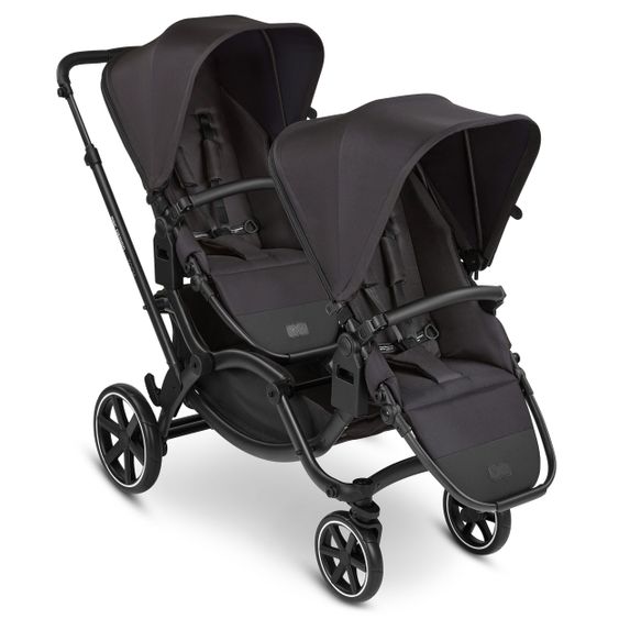 ABC Design Geschwisterwagen & Zwillingskinderwagen Zoom inkl. 2 Sportsitzen und Babywanne - Classic Edition - Ink