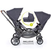 Geschwisterwagen & Zwillingskinderwagen Zoom inkl. Tragewanne - Street