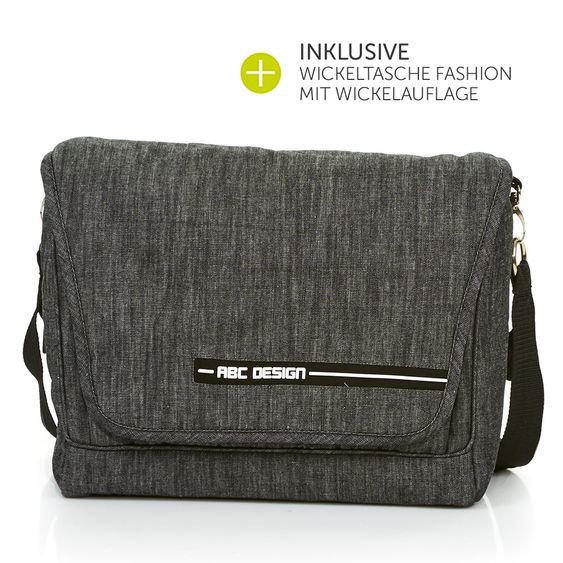 ABC Design Geschwisterwagen & Zwillingskinderwagen Zoom inkl. Tragewanne und Wickeltasche - Wood