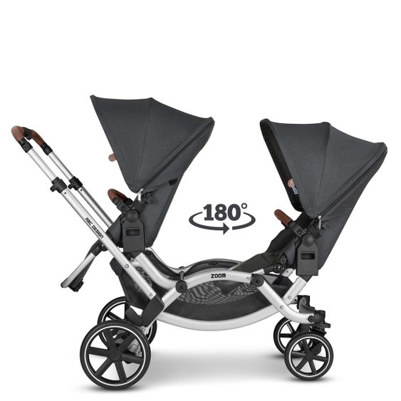 ABC Design Sibling & twin stroller Zoom - Storm