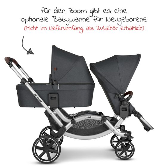 ABC Design Sibling & twin stroller Zoom - Storm