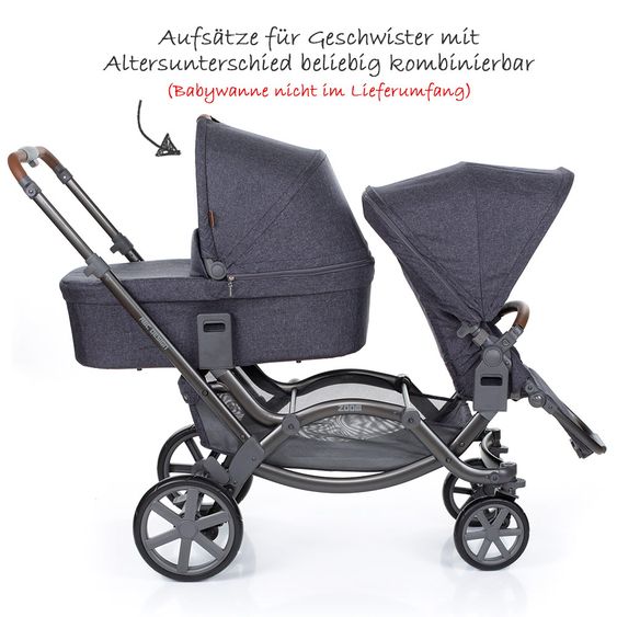 ABC Design Geschwisterwagen & Zwillingskinderwagen Zoom - Street