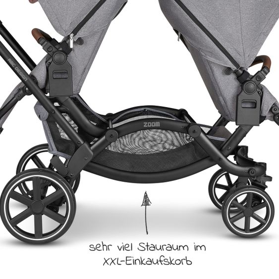 ABC Design Geschwisterwagen & Zwillingskinderwagen Zoom - Tin