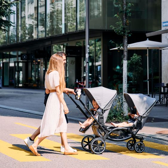 ABC Design Geschwisterwagen & Zwillingskinderwagen Zoom - Tin