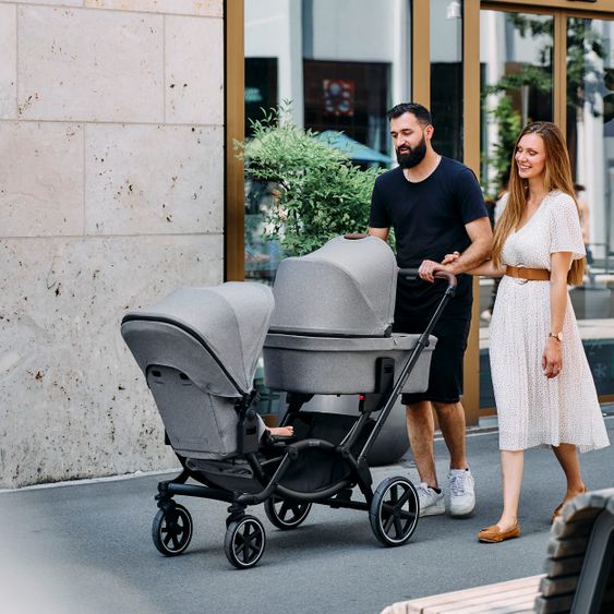 ABC Design Geschwisterwagen & Zwillingskinderwagen Zoom - Tin