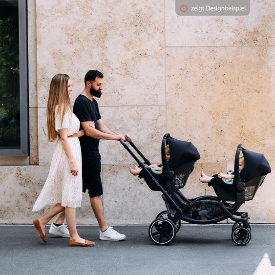 ABC Design Geschwisterwagen & Zwillingskinderwagen Zoom - Tin
