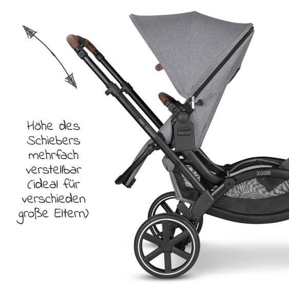 ABC Design Geschwisterwagen & Zwillingskinderwagen Zoom - Tin