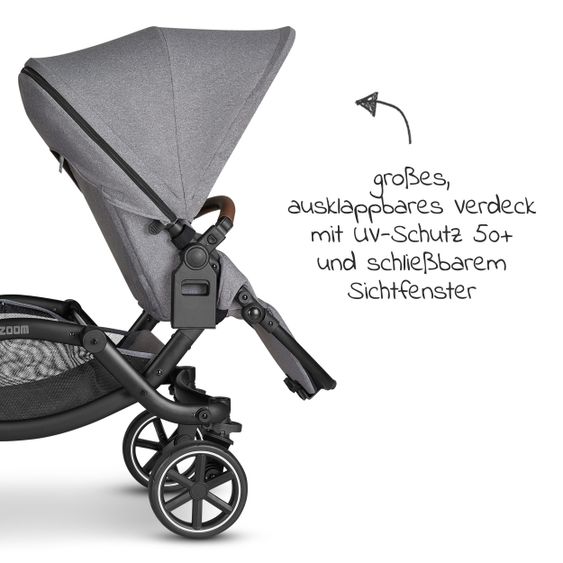 ABC Design Geschwisterwagen & Zwillingskinderwagen Zoom - Tin