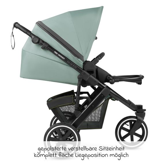 ABC Design Jogger Salsa Run - Runner mit Sportzulassung, Luftbereifung und Handbremse - Aqua