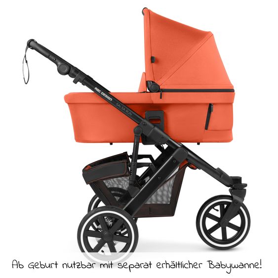 ABC Design Jogger Salsa Run - Runner mit Sportzulassung, Luftbereifung und Handbremse - Carrot