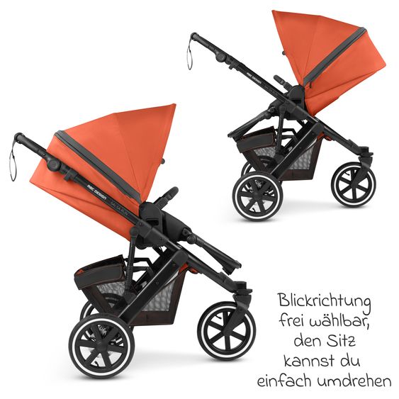 ABC Design Jogger Salsa Run - Runner mit Sportzulassung, Luftbereifung und Handbremse - Carrot