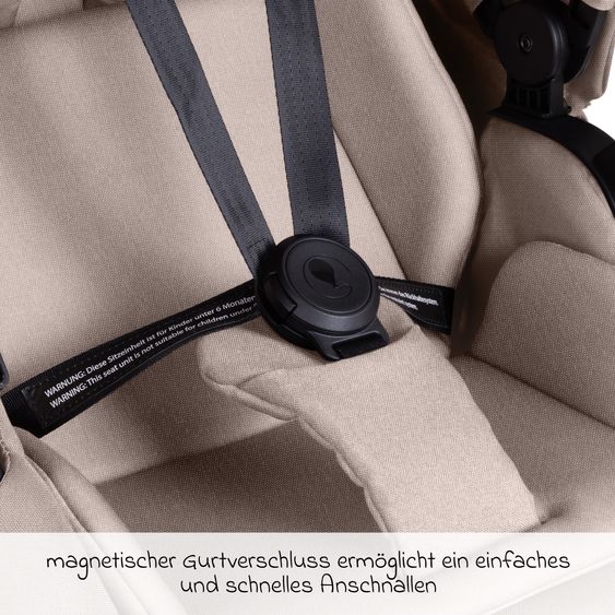 ABC Design Jogger e passeggino Salsa 5 Run con omologazione sportiva, pneumatici, seggiolino e freno a mano - Pure - Camel