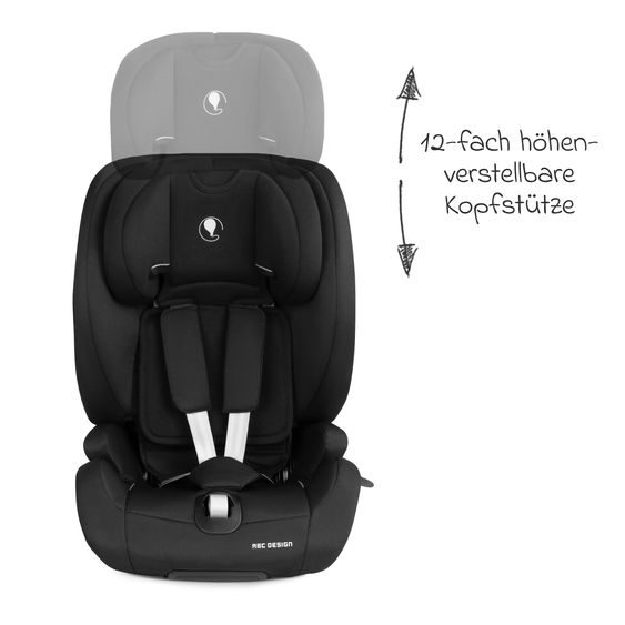 ABC Design Seggiolino auto Aspen 2 Fix i-Size (da 15 mesi a 12 anni) - Nero