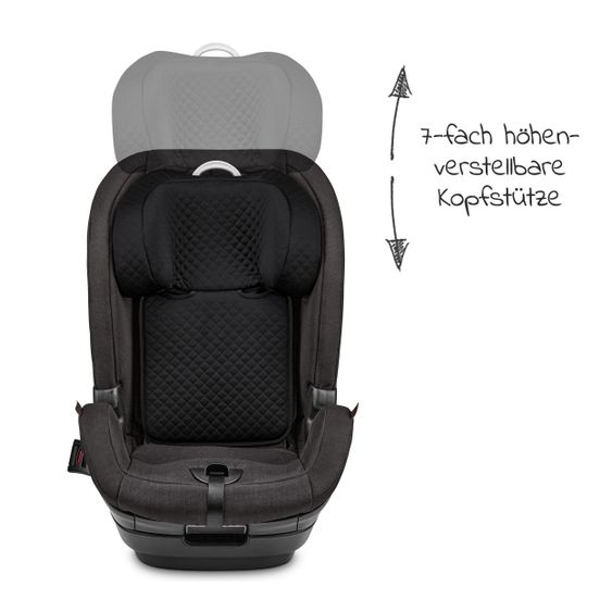 ABC Design Kindersitz Aspen - 2in1 - i-Size Autositz / 76-150 cm - Diamond Edition - Black