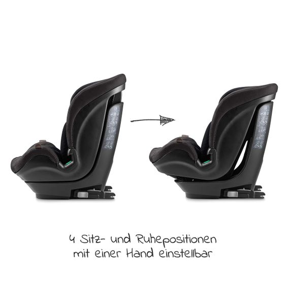 ABC Design Kindersitz Aspen - 2in1 - i-Size Autositz / 76-150 cm - Diamond Edition - Black