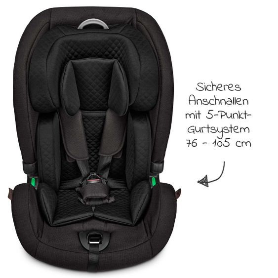 ABC Design Kindersitz Aspen - 2in1 - i-Size Autositz / 76-150 cm - Diamond Edition - Black