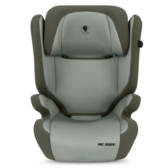 ABC Design Kindersitz Mallow 2 Fix i-Size (ab 3-12 Jahre) - auch geeignet für Autos ohne Isofix System - Sage