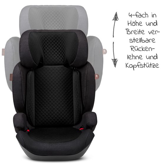 ABC Design Kindersitz Mallow (Autositz Gruppe 2/3) - Diamond Edition - Black