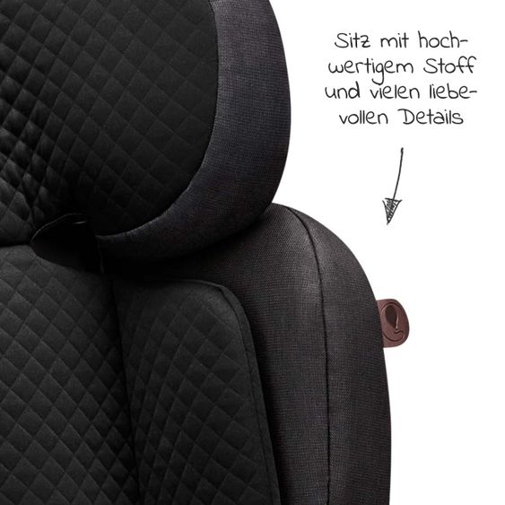 ABC Design Kindersitz Mallow (Autositz Gruppe 2/3) - Diamond Edition - Black