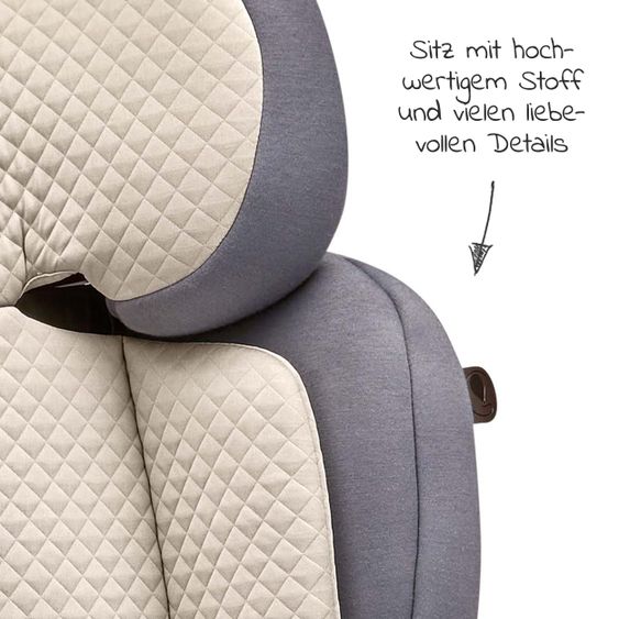 ABC Design Kindersitz Mallow (Autositz Gruppe 2/3) - Fashion Edition - Stone