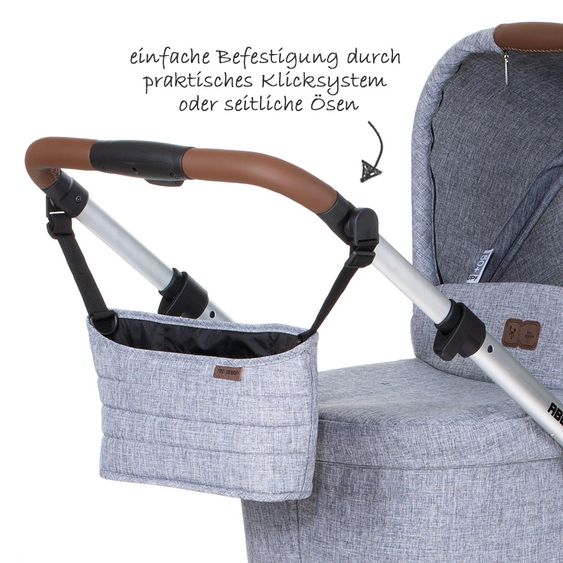ABC Design Kinderwagen Organizer inkl. kleiner Zusatztasche - Graphite Grey