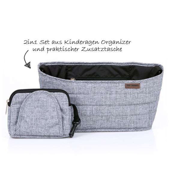 ABC Design Kinderwagen Organizer inkl. kleiner Zusatztasche - Graphite Grey