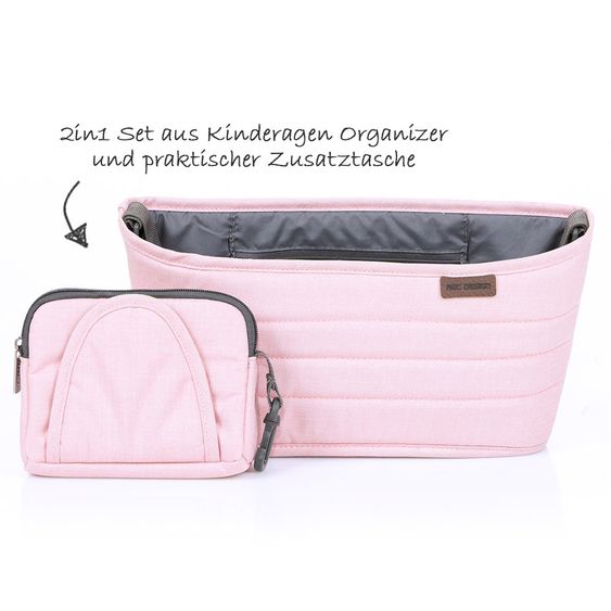 ABC Design Kinderwagen Organizer inkl. kleiner Zusatztasche - Rose