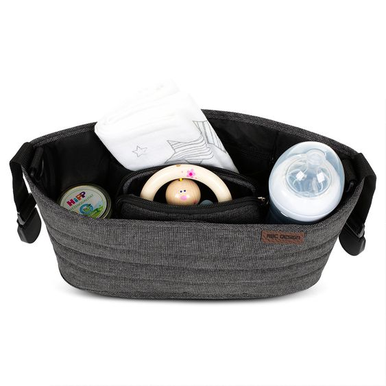 ABC Design Kinderwagen Organizer mit Zusatztasche - Diamond Edition - Asphalt