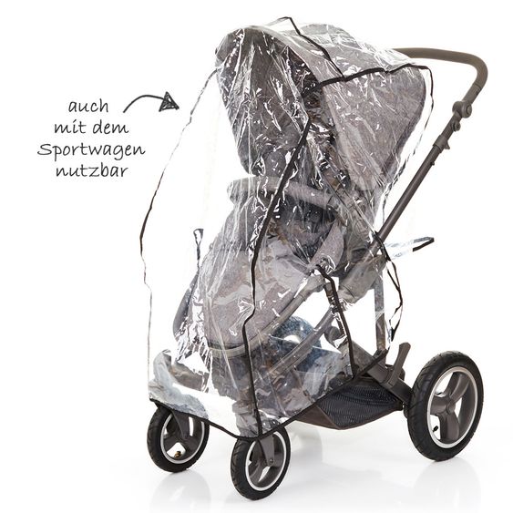 ABC Design Kombi-Kinderwagen Catania 4 Air - mit Babywanne, Wickeltasche und XXL Zubehör-Paket - Woven Anthracite