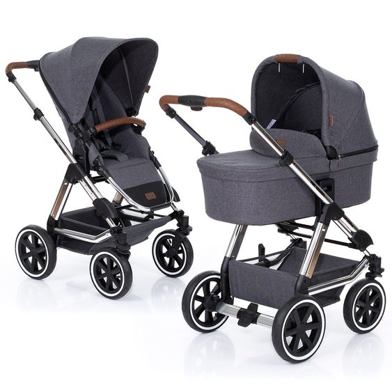 ABC Design Kombi-Kinderwagen Condor 4 Air - Diamond Special Edition - inkl. Babywanne & Sportsitz - Asphalt