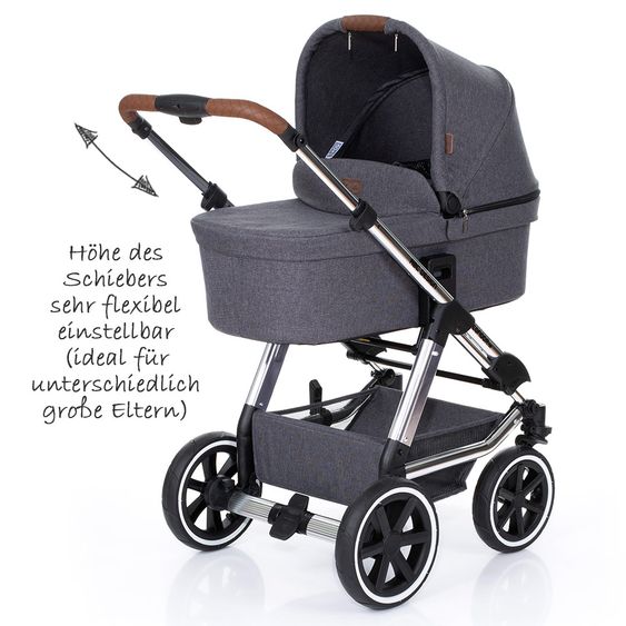 ABC Design Kombi-Kinderwagen Condor 4 Air - Diamond Special Edition - inkl. Babywanne & Sportsitz - Asphalt