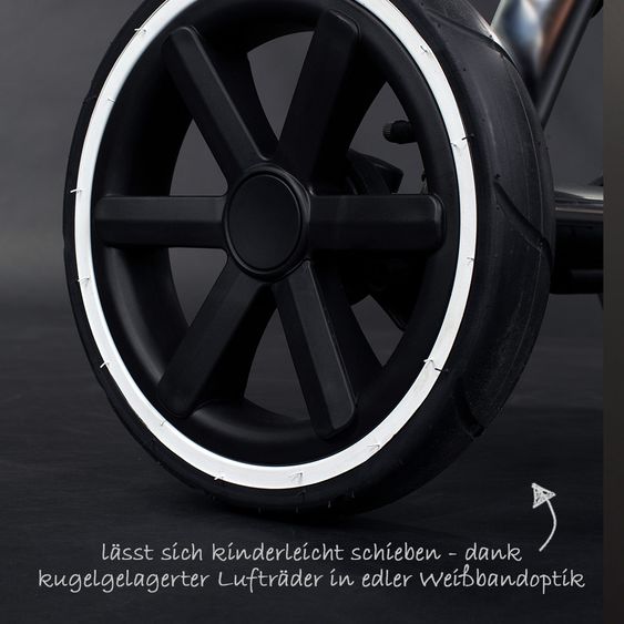 ABC Design Kombi-Kinderwagen Condor 4 Air - Diamond Special Edition - inkl. Babywanne & Sportsitz - Asphalt