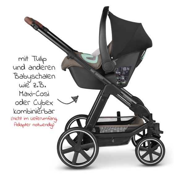 ABC Design Passeggino Condor 4 Combi - incluso navicella e seggiolino sportivo - Fashion Edition - Natura