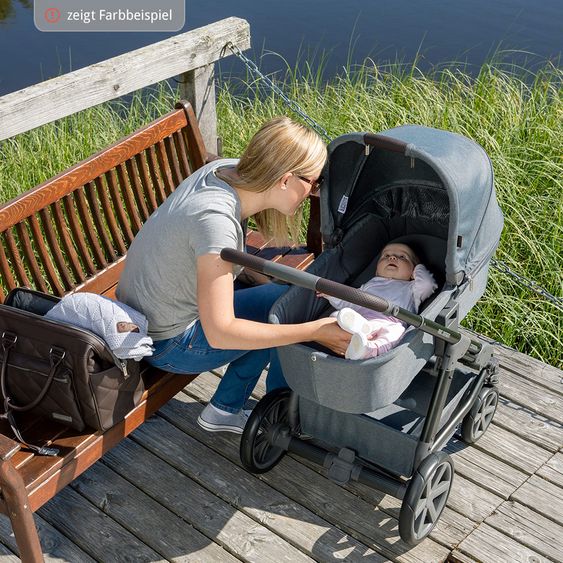 ABC Design Kombi-Kinderwagen Condor 4 - inkl. Babywanne & Sportsitz - Ice