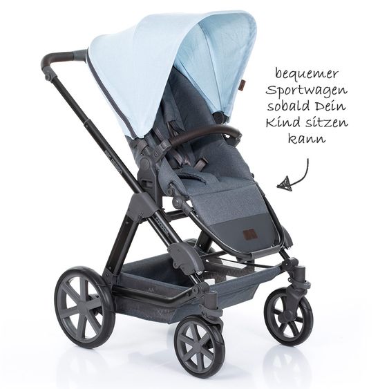 ABC Design Kombi-Kinderwagen Condor 4 - inkl. Babywanne & Sportsitz - Ice