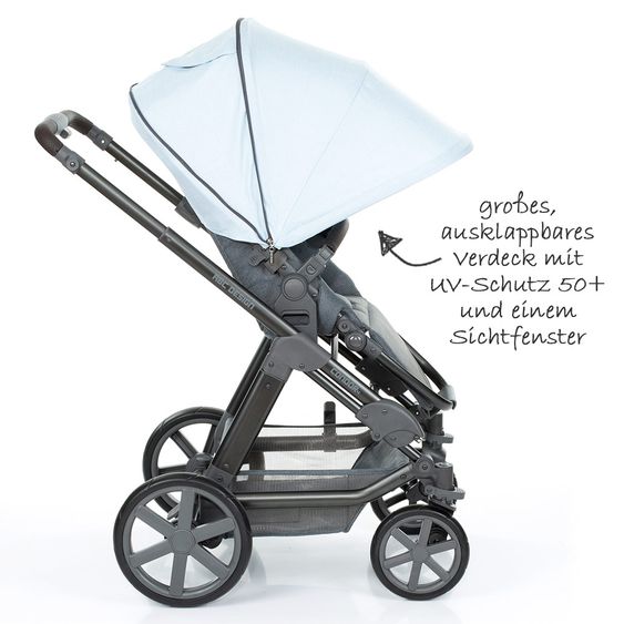 ABC Design Kombi-Kinderwagen Condor 4 - inkl. Babywanne & Sportsitz - Ice
