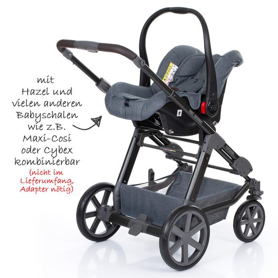 ABC Design Kombi-Kinderwagen Condor 4 - inkl. Babywanne & Sportsitz - Ice