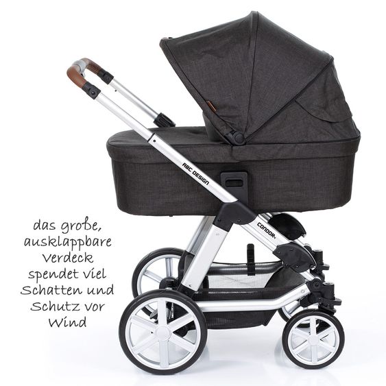 ABC Design Condor 4 baby carriage - incl. baby bath & sports seat - piano