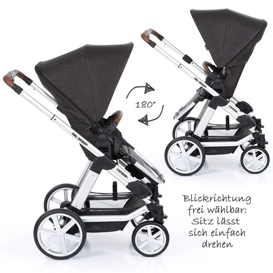 ABC Design Condor 4 baby carriage - incl. baby bath & sports seat - piano