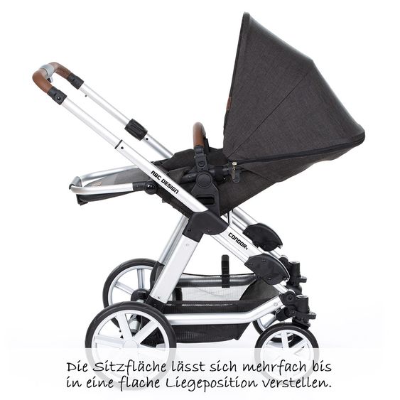 ABC Design Condor 4 baby carriage - incl. baby bath & sports seat - piano