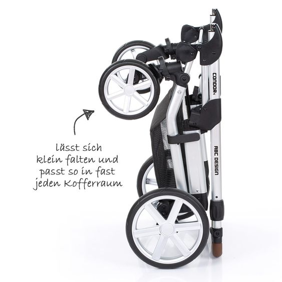 ABC Design Condor 4 baby carriage - incl. baby bath & sports seat - piano