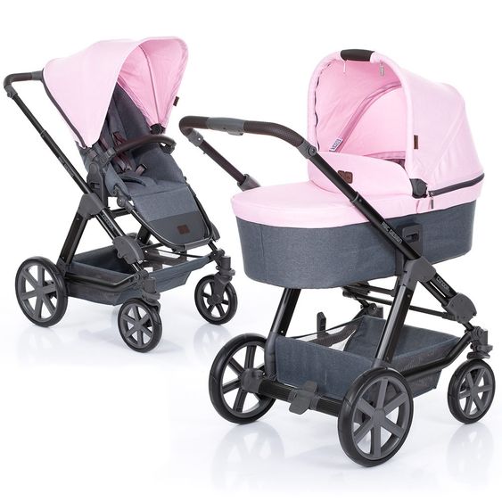 ABC Design Kombi-Kinderwagen Condor 4 - inkl. Babywanne & Sportsitz - Rose