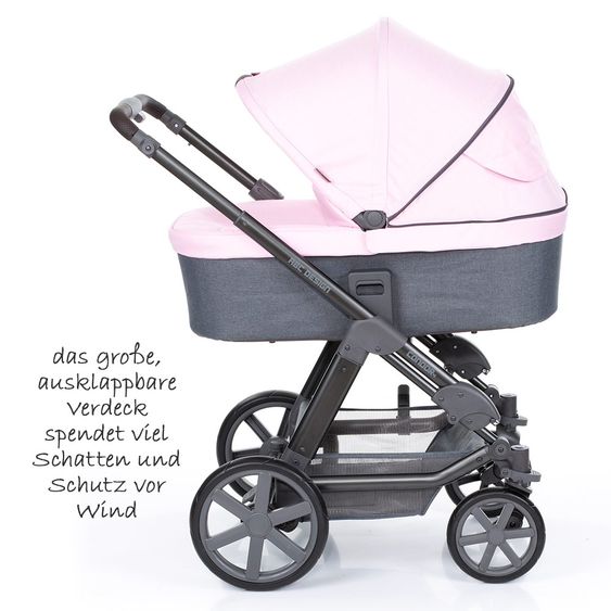 ABC Design Kombi-Kinderwagen Condor 4 - inkl. Babywanne & Sportsitz - Rose