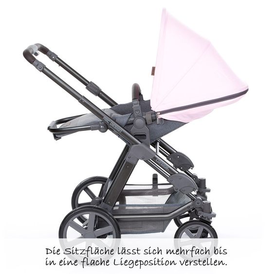 ABC Design Kombi-Kinderwagen Condor 4 - inkl. Babywanne & Sportsitz - Rose