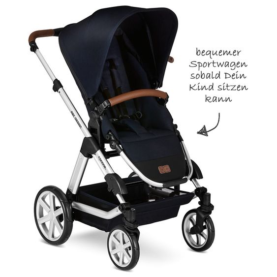 ABC Design Kombi-Kinderwagen Condor 4 - inkl. Babywanne & Sportsitz - Shadow