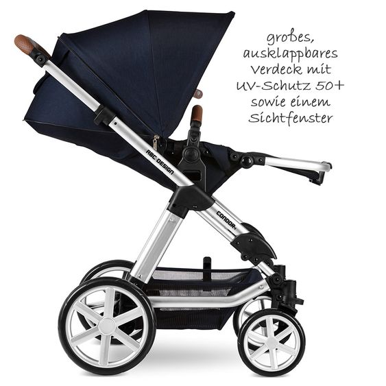 ABC Design Kombi-Kinderwagen Condor 4 - inkl. Babywanne & Sportsitz - Shadow