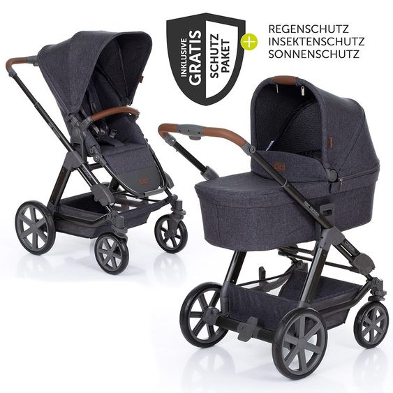 ABC Design Kombi-Kinderwagen Condor 4 - inkl. Babywanne, Sportsitz und XXL Zubehörpaket - Street
